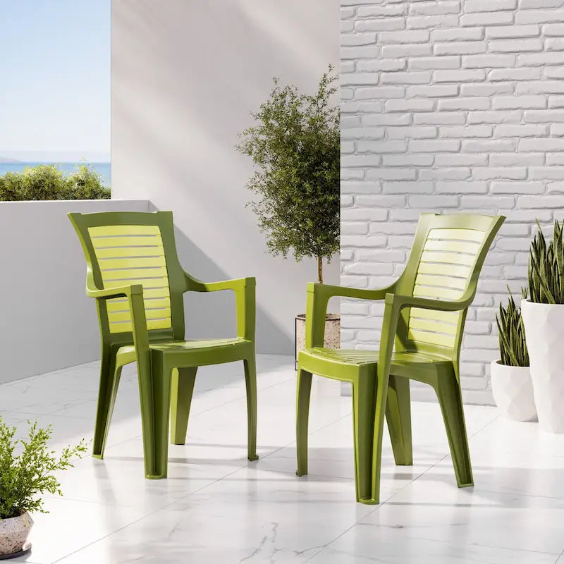 Chaises de patio Ozetta (lot de 2), Vert