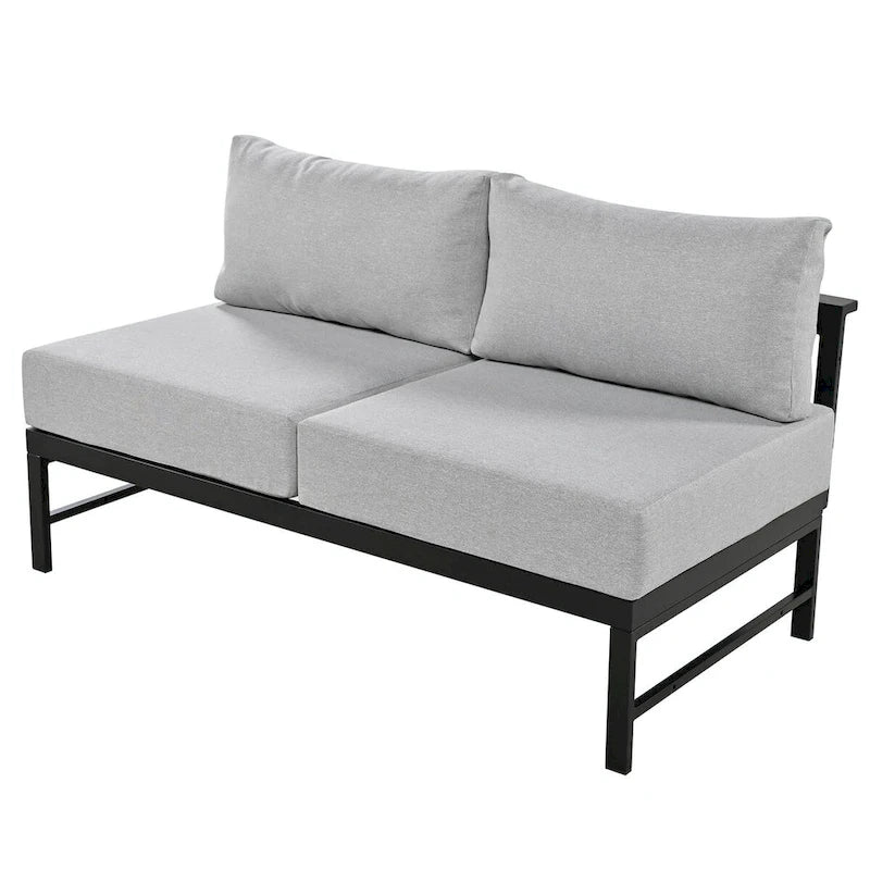 Ensemble de canapés d'extérieur multi-personnes en forme de U