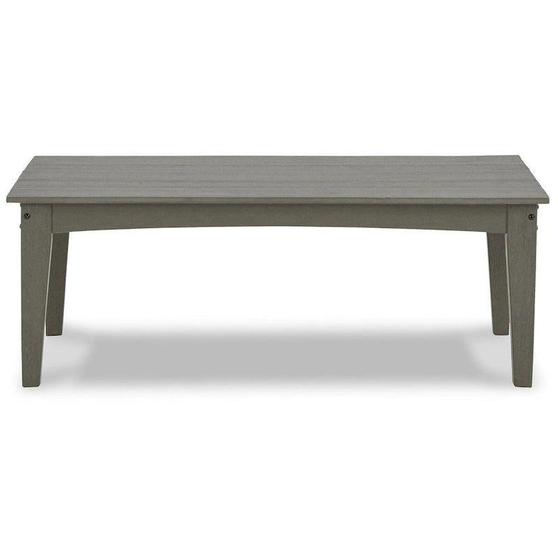 Signature Design by Ashley Visola Gray Outdoor Loveseat and Coffee Table - 54W x 33D x 37H