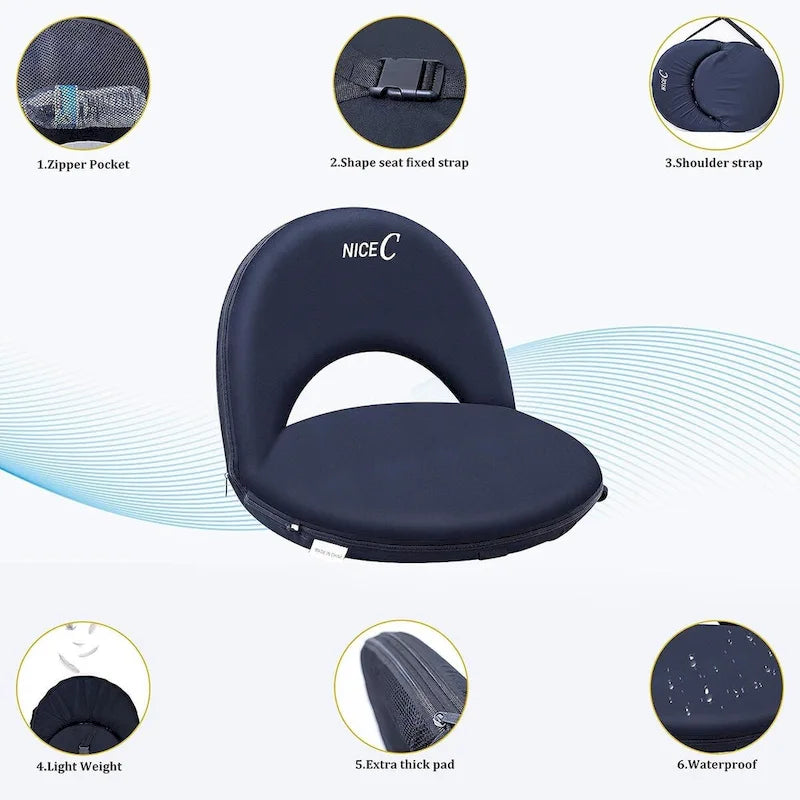 Sièges de stade, chaises de sol, chaises de gradins, coussin imperméable inclinable 10 positions