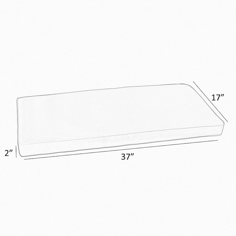 Coussin de banc d'extérieur Sorra Home Outdura à bordure cordée