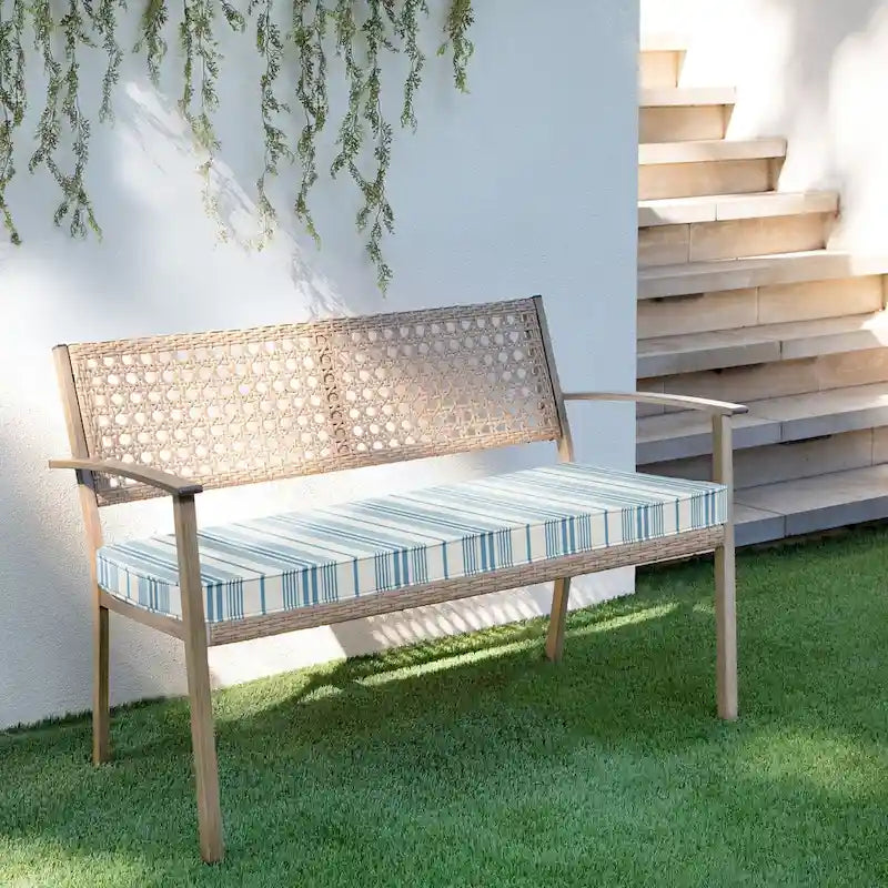 Coussin de banc d'extérieur Sorra Home Outdura à bordure cordée