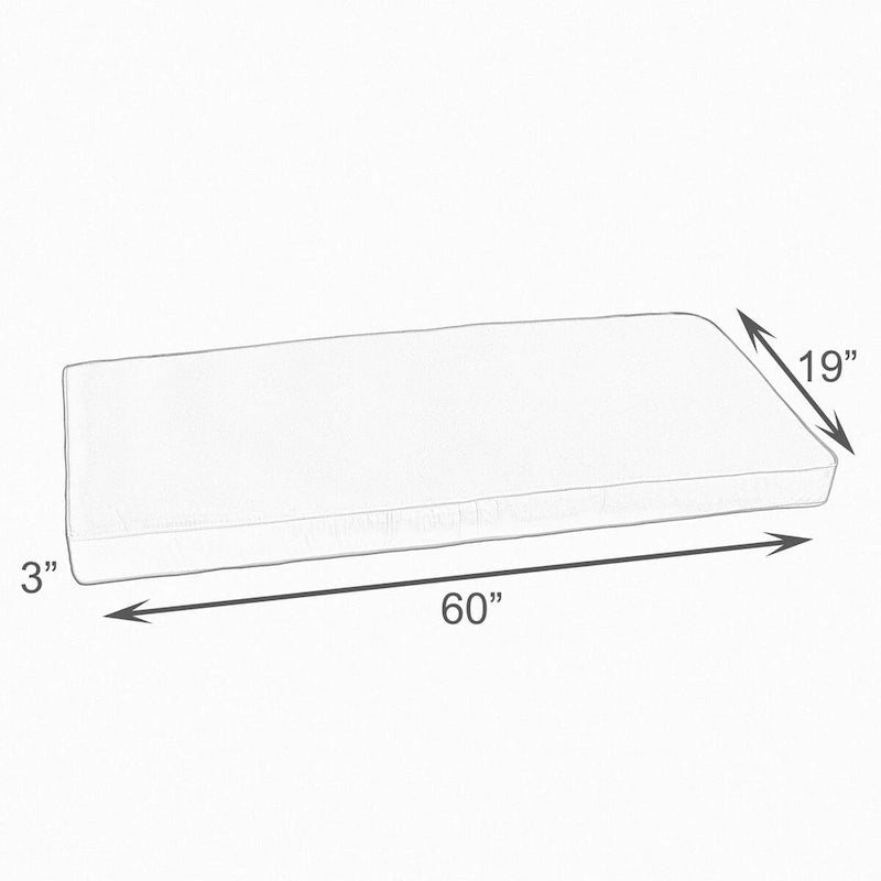 Coussin de banc d'extérieur Sorra Home Outdura à bordure cordée