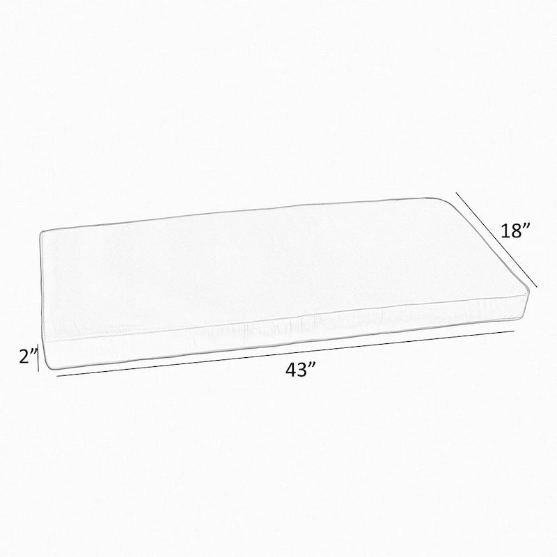 Coussin de banc d'extérieur Sorra Home Outdura à bordure cordée