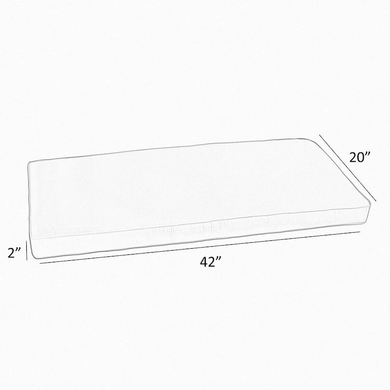 Coussin de banc d'extérieur Sorra Home Outdura à bordure cordée