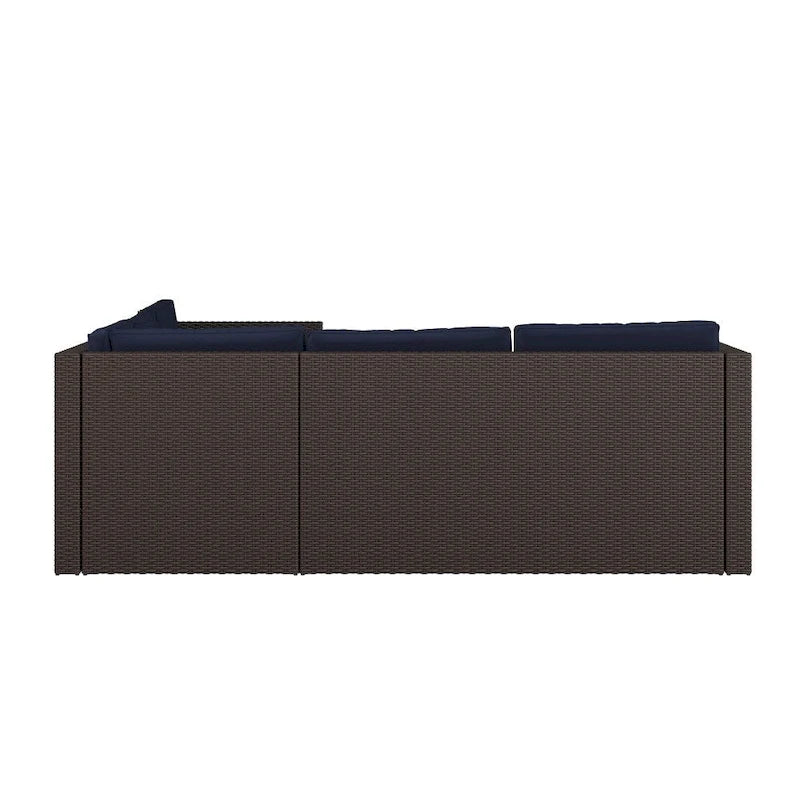 Ensemble canapé et table en rotin/osier pour patio intérieur/extérieur