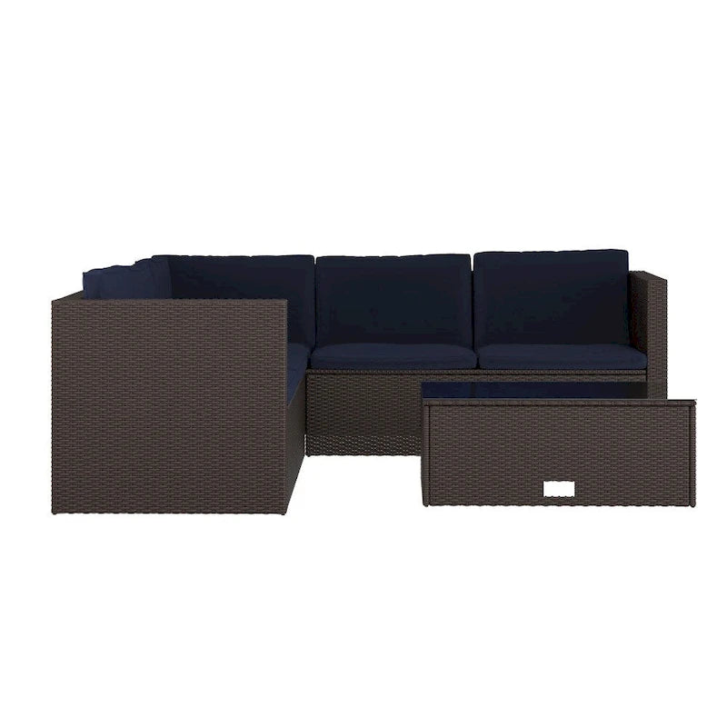 Ensemble canapé et table en rotin/osier pour patio intérieur/extérieur