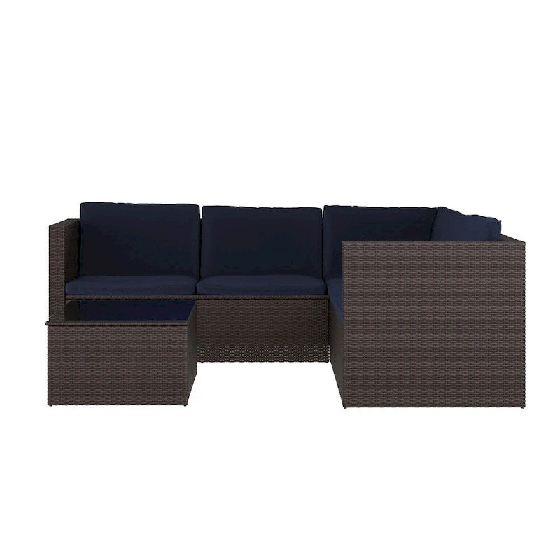 Ensemble canapé et table en rotin/osier pour patio intérieur/extérieur