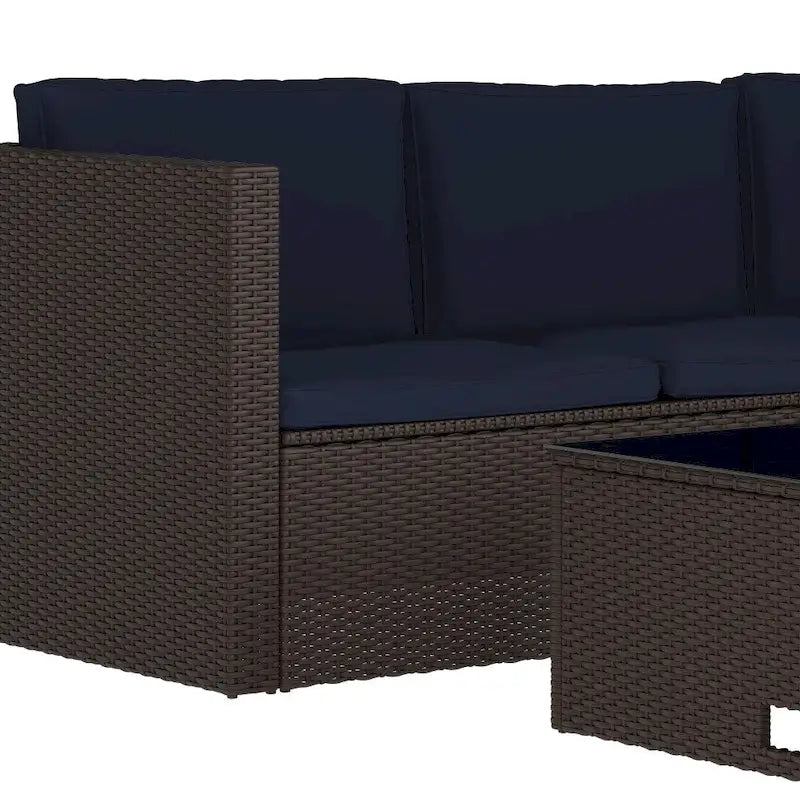 Ensemble canapé et table en rotin/osier pour patio intérieur/extérieur