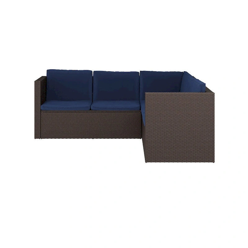Ensemble canapé et table en rotin/osier pour patio intérieur/extérieur