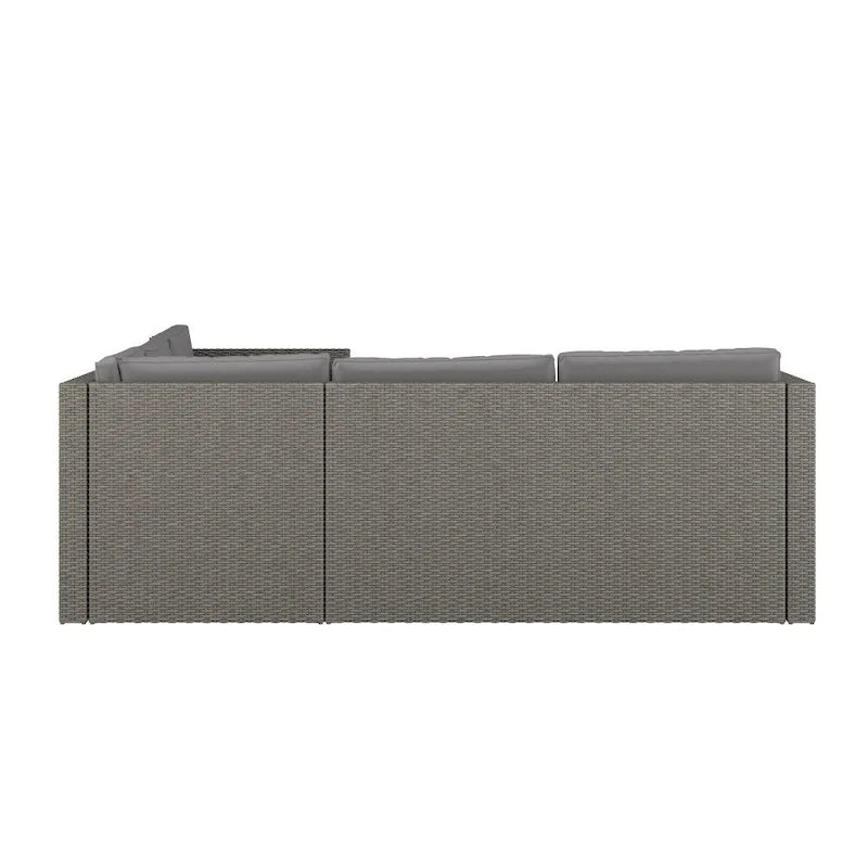 Ensemble canapé et table en rotin/osier pour patio intérieur/extérieur