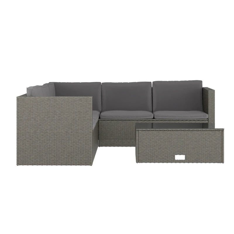 Ensemble canapé et table en rotin/osier pour patio intérieur/extérieur