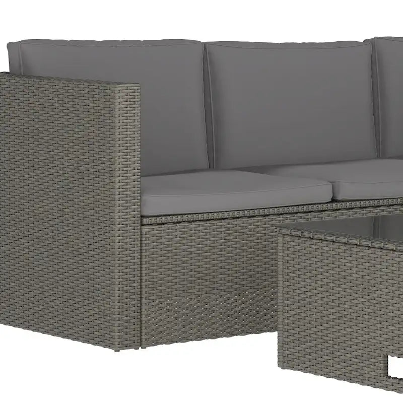 Ensemble canapé et table en rotin/osier pour patio intérieur/extérieur