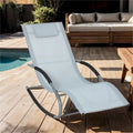 Outdoor Gravity Fabric Rocking Chair with Detachable Pillow