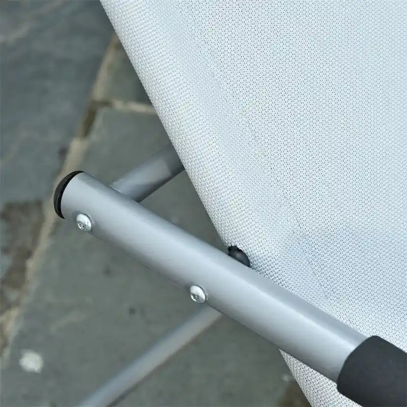 Fauteuil à bascule d'extérieur en tissu Zero Gravity avec oreiller détachable