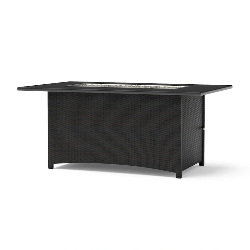 Ensemble de feu Deco 5 pièces Sunbrella pour patio, avec causeuse et fauteuil de club à mouvement