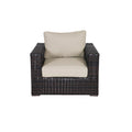 Fauteuil club Teva Furniture Santa Monica avec cadre marron expresso et coussin