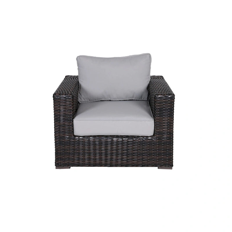 Teva Furniture Santa Monica Espresso Brown Frame Club Chair with Cushion