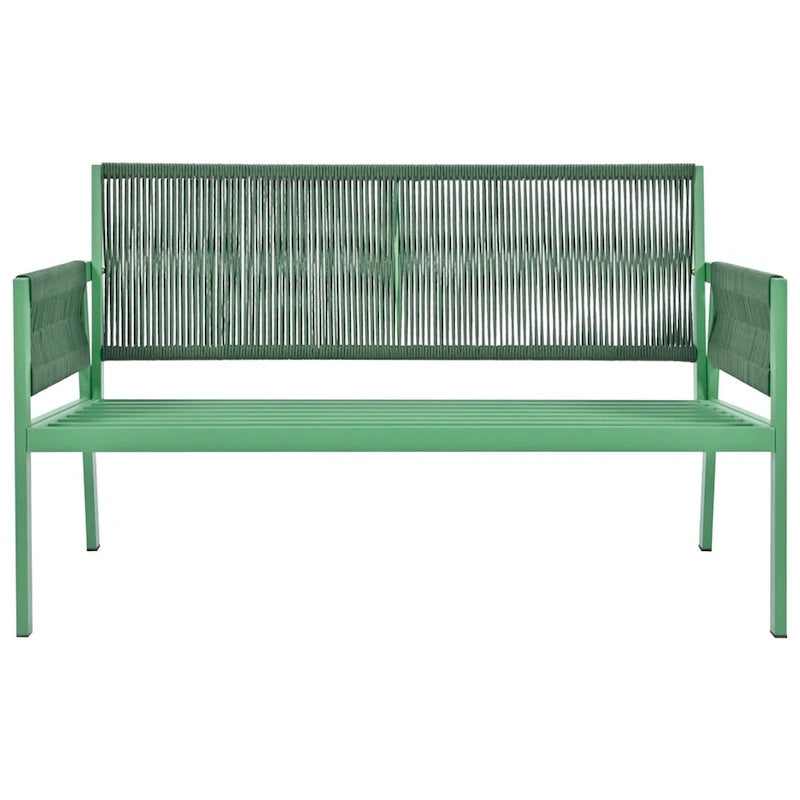 Ensemble de meubles de jardin en corde, mobilier d'extérieur avec table en verre trempé