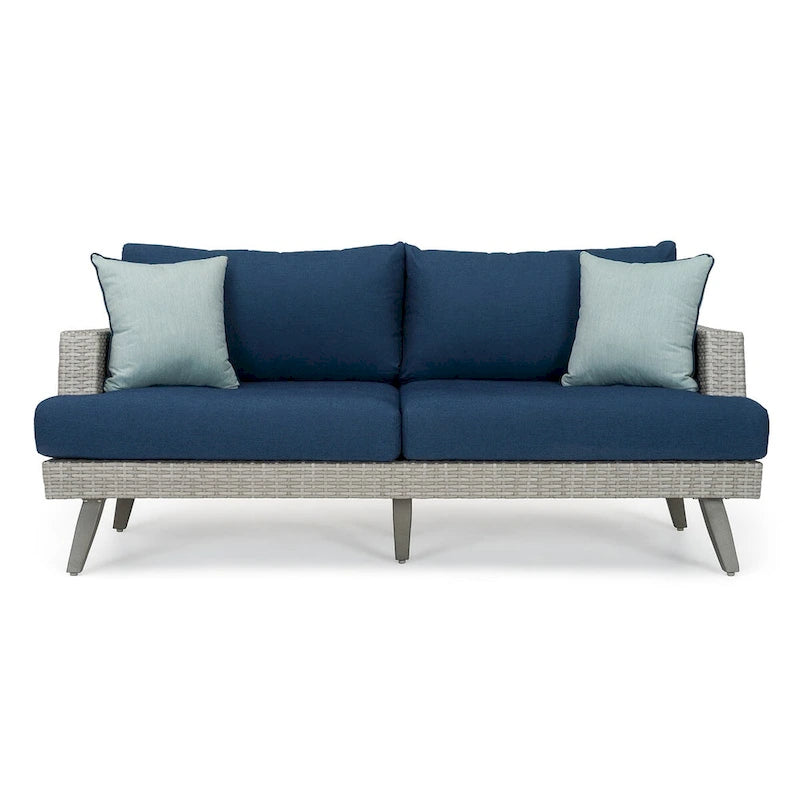 Portofino Casual 4 Piece Sunbrella Outdoor Patio Loveseat Group