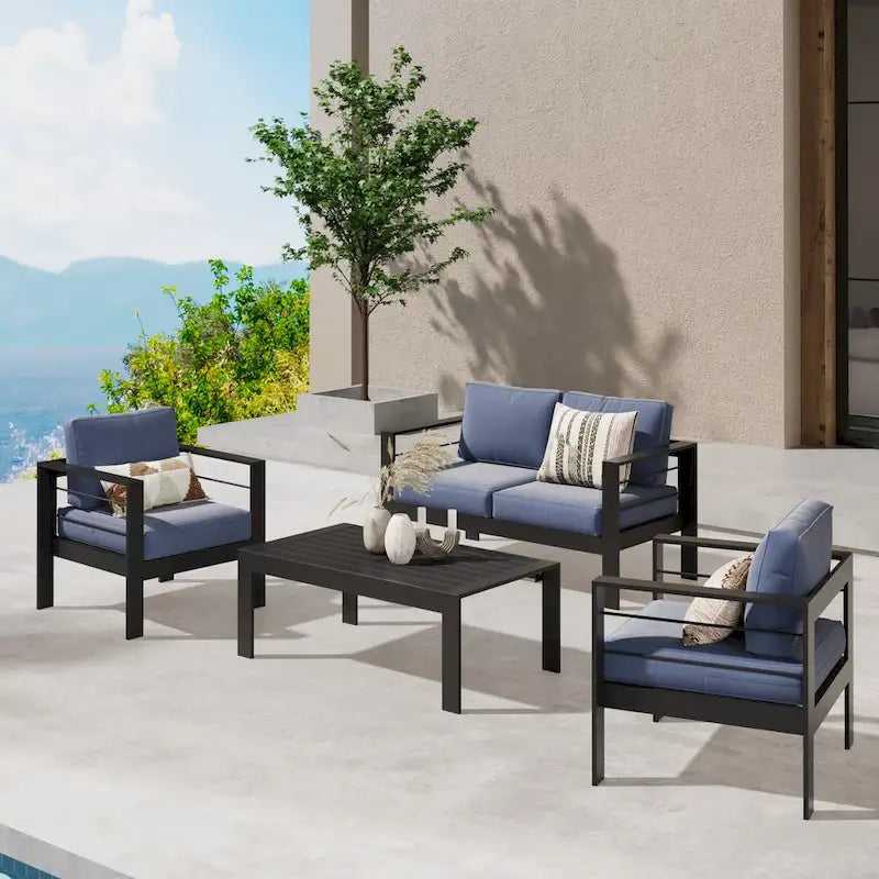 Ensemble de sièges d'extérieur Royalcraft en aluminium 4 pièces