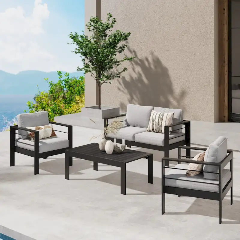 Ensemble de sièges d'extérieur Royalcraft en aluminium 4 pièces