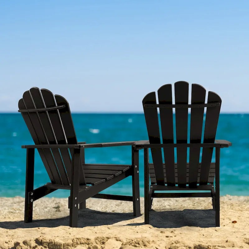 Vrakae Lot de 2 chaises Adirondack empilables en HDPE toutes saisons pour terrasse