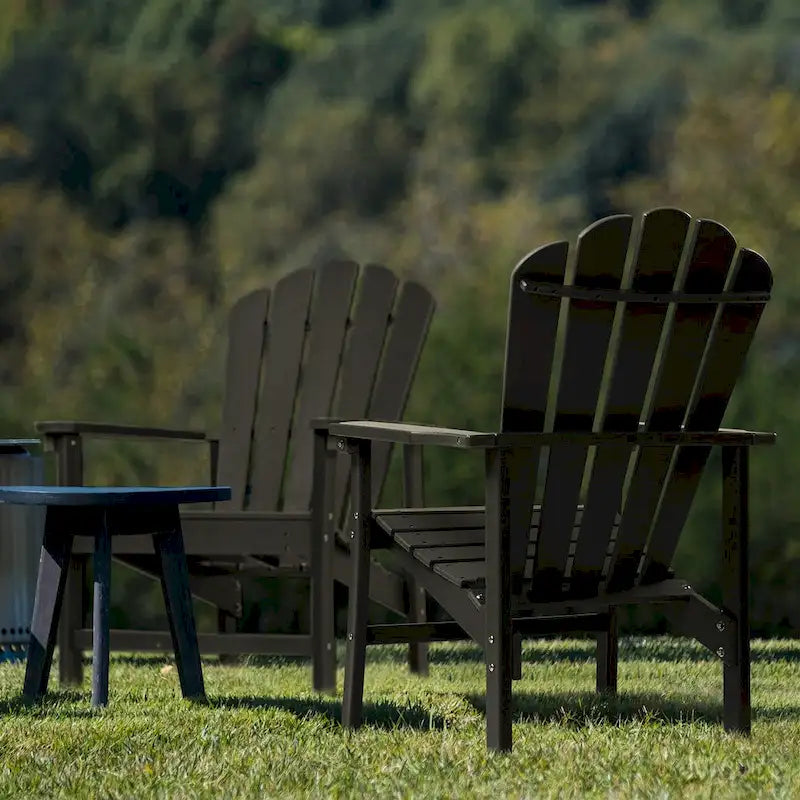 Vrakae Lot de 2 chaises Adirondack empilables en HDPE toutes saisons pour terrasse