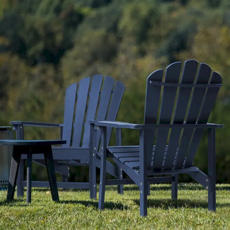 Vrakae Lot de 2 chaises Adirondack empilables en HDPE toutes saisons pour terrasse