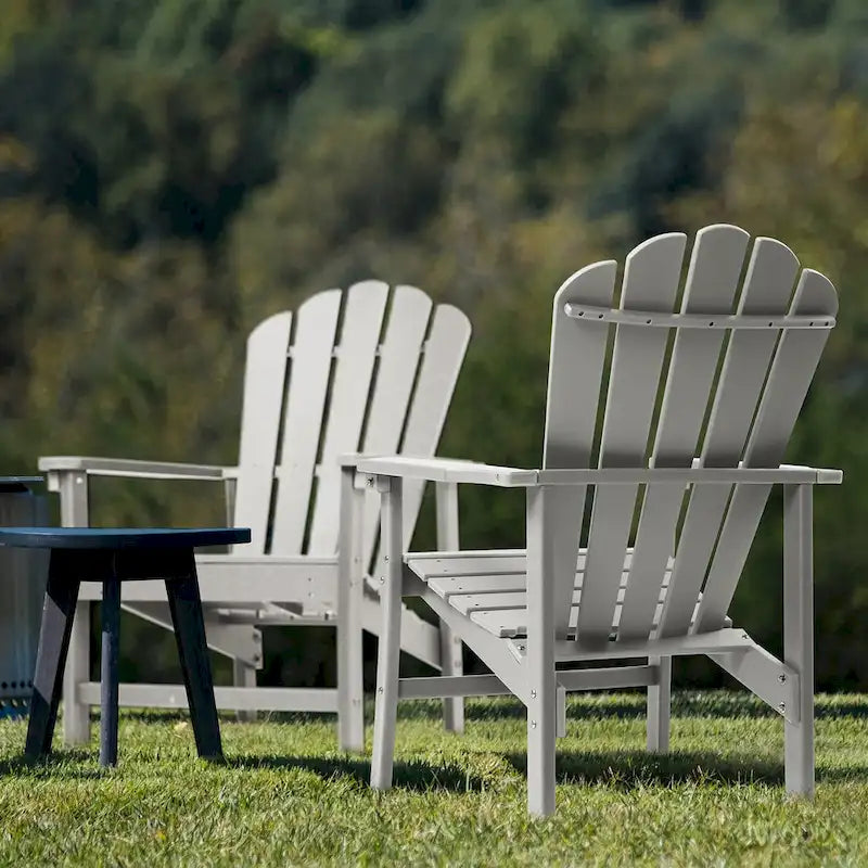 Vrakae Lot de 2 chaises Adirondack empilables en HDPE toutes saisons pour terrasse