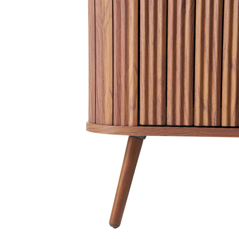 Meuble TV incurvé de ferme Finley de 178 cm avec tiroir et portes de rangement, compatible avec les téléviseurs jusqu'à 190,5 cm, avec gestion des câbles, par JONATHAN Y