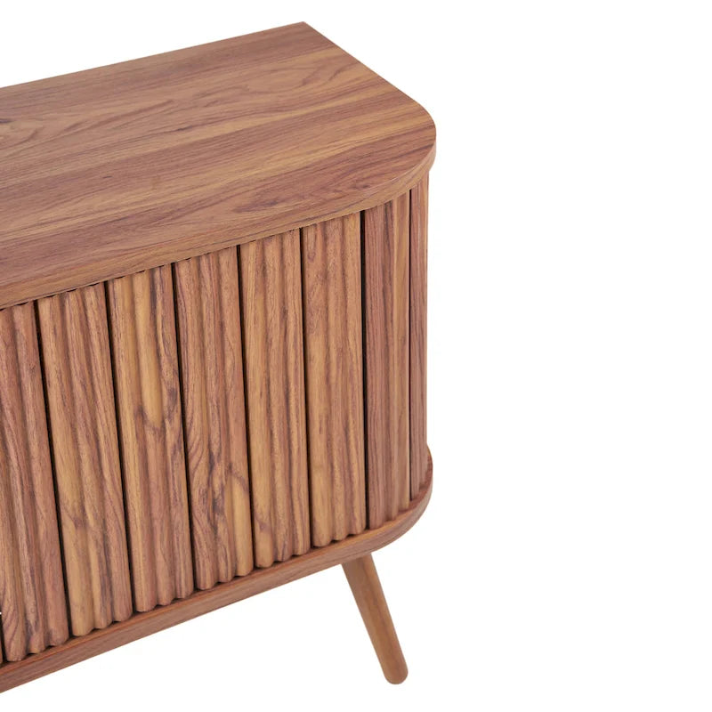 Meuble TV incurvé de ferme Finley de 178 cm avec tiroir et portes de rangement, compatible avec les téléviseurs jusqu'à 190,5 cm, avec gestion des câbles, par JONATHAN Y