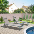 Ensemble de 3 chaises longues de patio