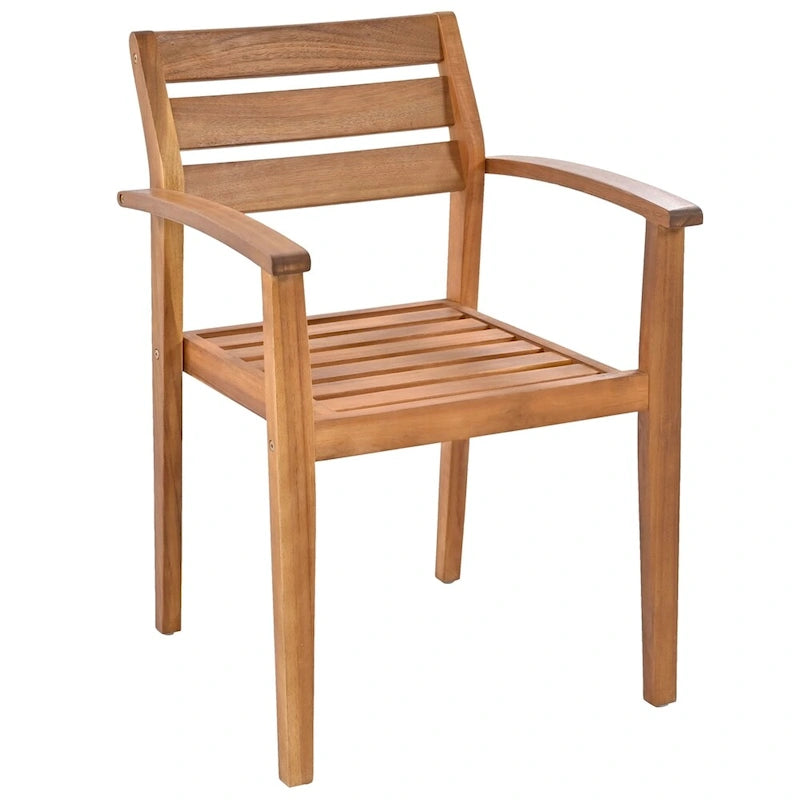 Ensemble de salle à manger d'extérieur 7 pièces en bois avec coussins amovibles et table plus épaisse