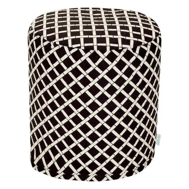 Majestic Home Goods Pouf Ottoman en Bambou Intérieur / Extérieur 16 L x 16 l x 17 H