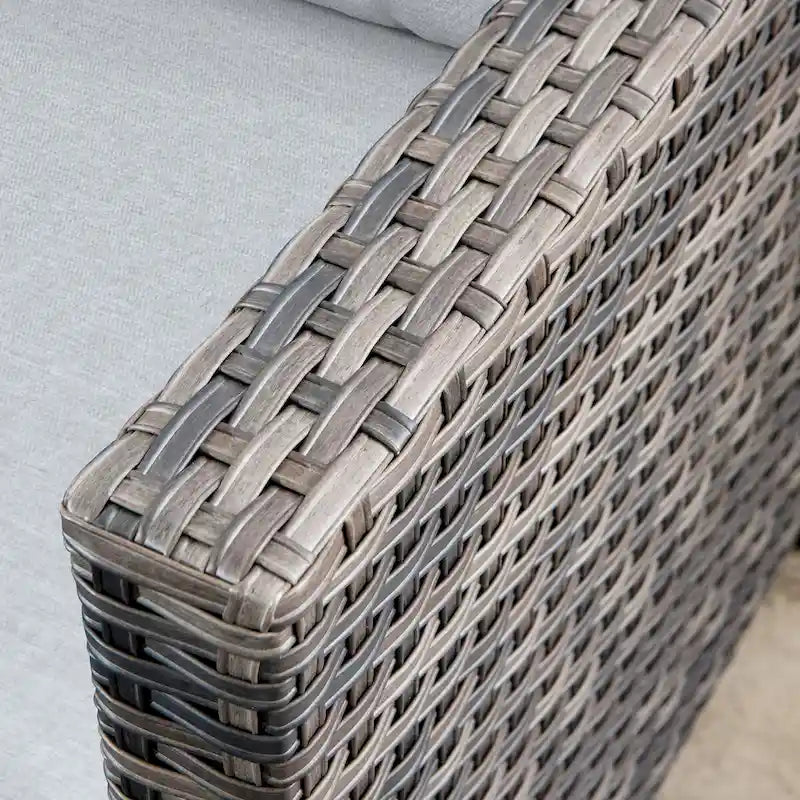 Ensemble de 2 chaises de patio en rotin et osier XIZZI avec coussins