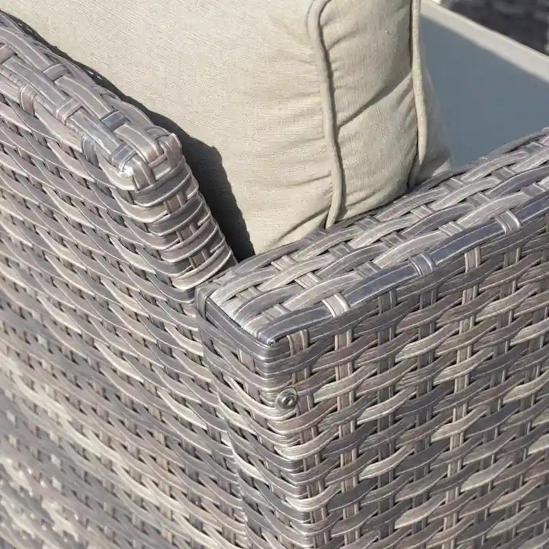 Ensemble de 2 chaises de patio en rotin et osier XIZZI avec coussins