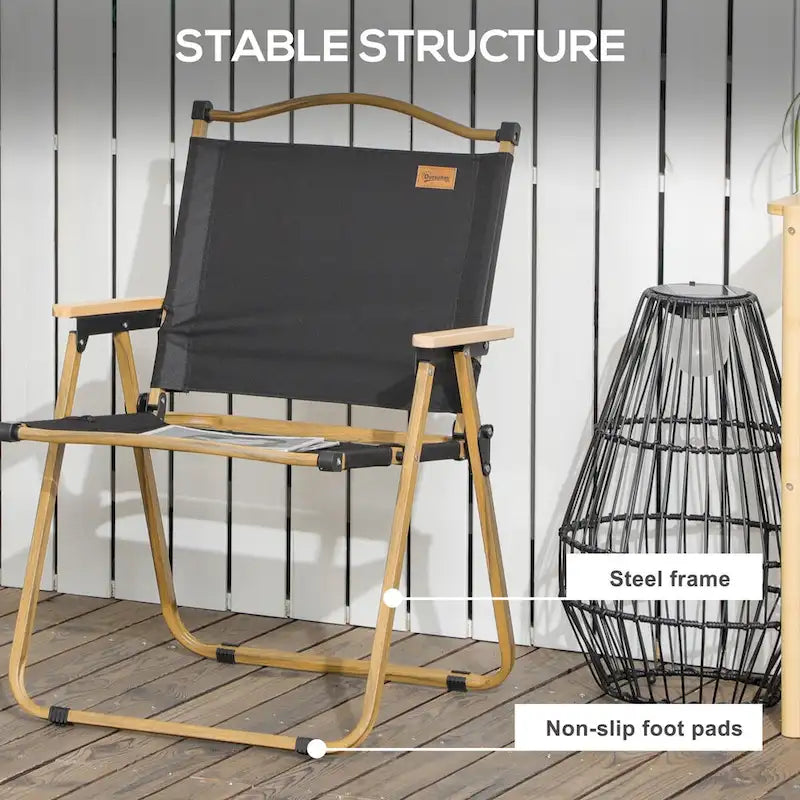 Lot de 2 chaises de camping pliantes légères