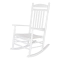 Fauteuil à bascule ergonomique en bois massif véritable Rhode Island avec ornements.