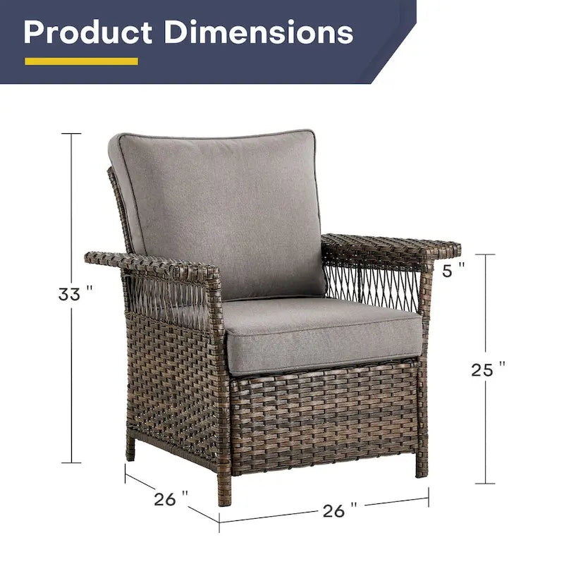 Gymojoy Lot de 2 fauteuils de jardin pivotants et à bascule - Marron