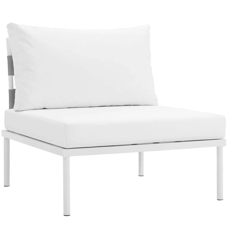 Ensemble de canapé d'angle de jardin 8 pièces en aluminium Harmony