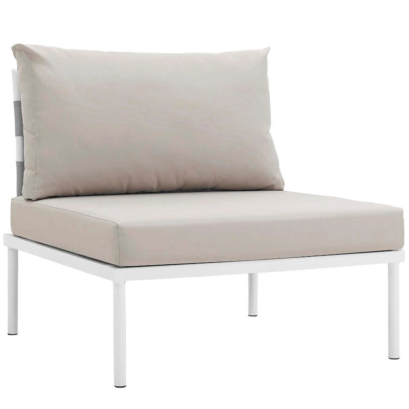 Ensemble de canapé d'angle de jardin 8 pièces en aluminium Harmony