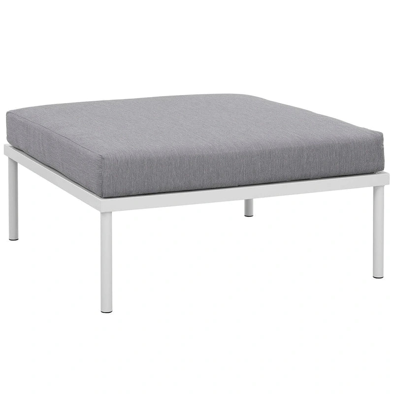 Ensemble de canapé d'angle de jardin 8 pièces en aluminium Harmony