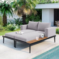 Lit de repos en métal pour terrasse