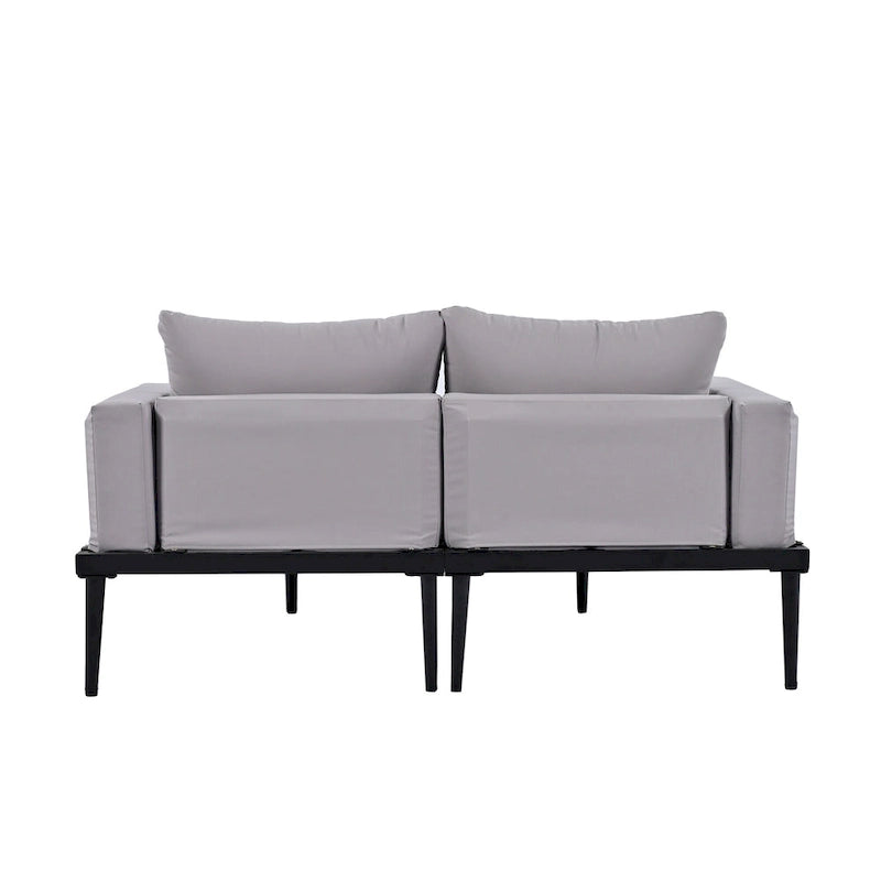 Lit de repos en métal pour terrasse