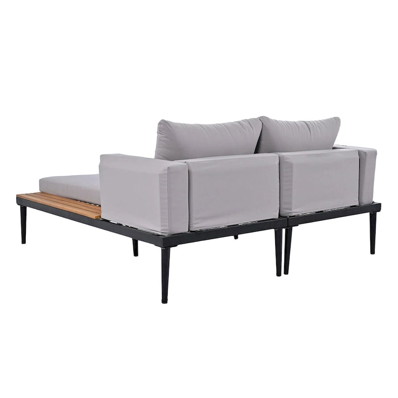 Lit de repos en métal pour terrasse