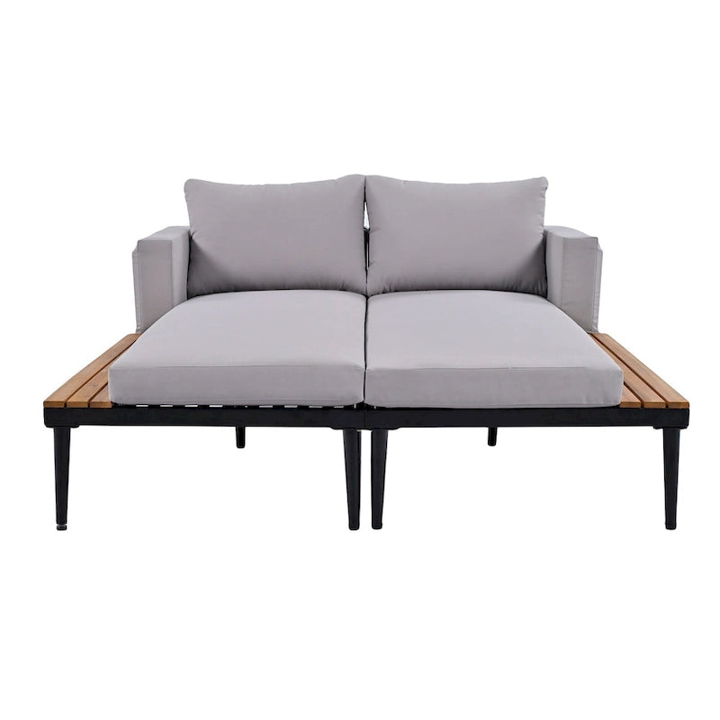 Lit de repos en métal pour terrasse