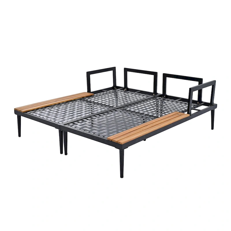 Lit de repos en métal pour terrasse
