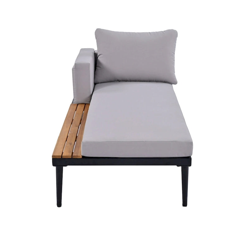 Lit de repos en métal pour terrasse