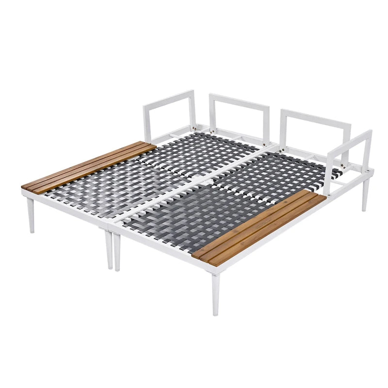 Lit de repos en métal pour terrasse